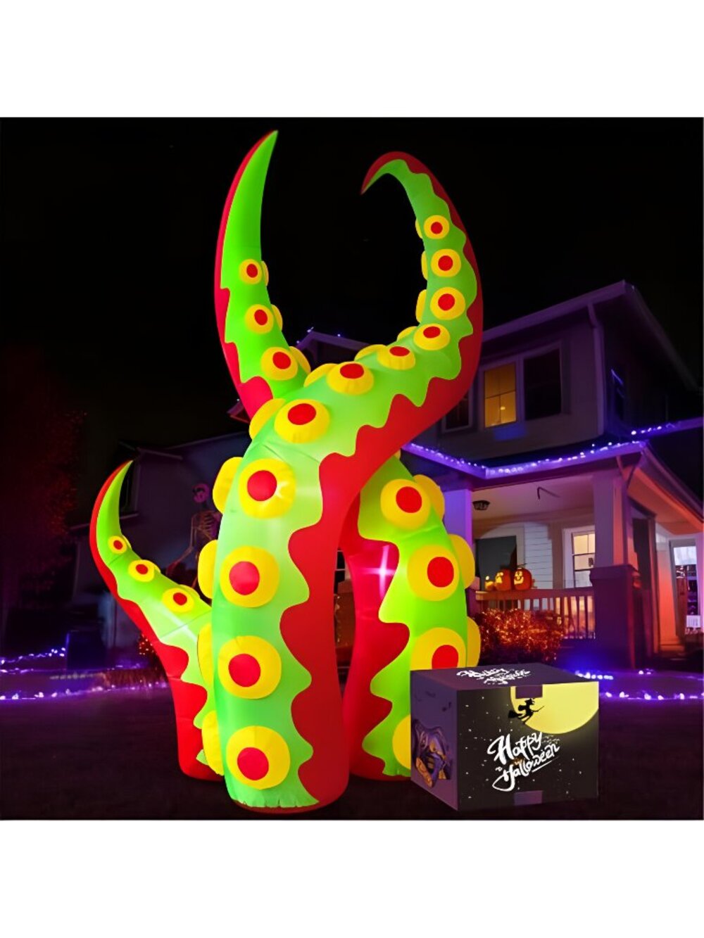 Danxilu 8 FT Halloween Inflatables Octopus Tentacles Outdoor Decorations